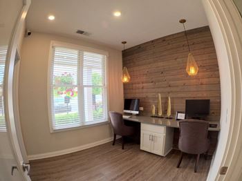 Business center with mac computer